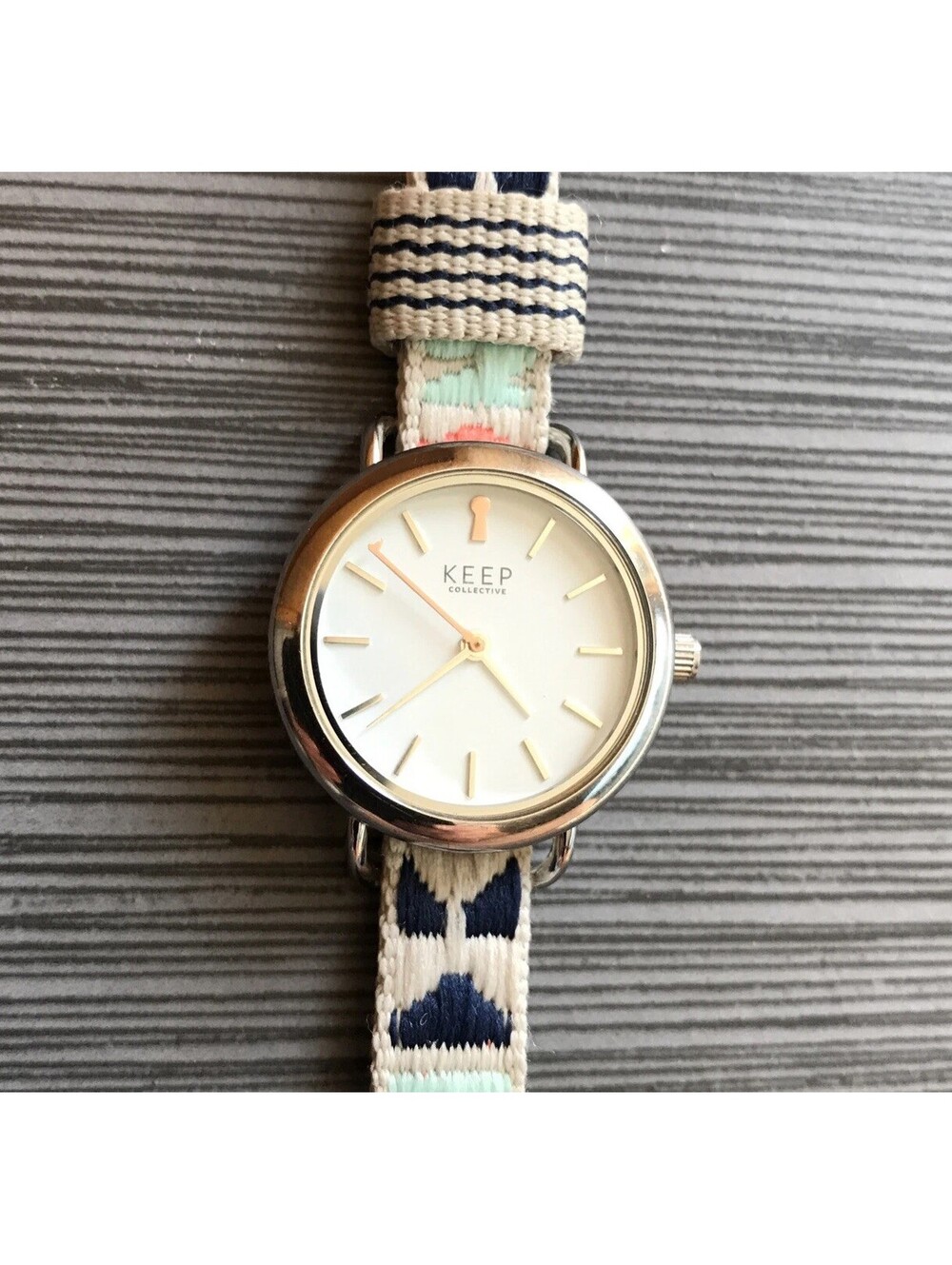 Beautiful Keep Collective Womens Watch With Southwestern Themed Canvas Band B-A